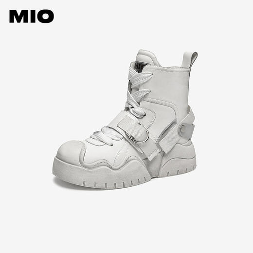 MIO米奥冬季酷趣熔岩厚底高帮鞋小众设计靴子百搭休闲鞋子女M245695353 商品图1