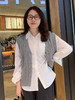 【百图lulu定制】【老钱马甲】单排扣  飞飞袖  木质调纽扣 马甲 商品缩略图1