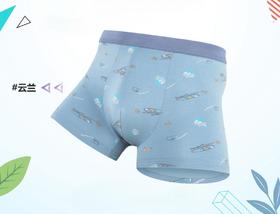MH竹纤维男士印花肥佬抗菌内裤313541