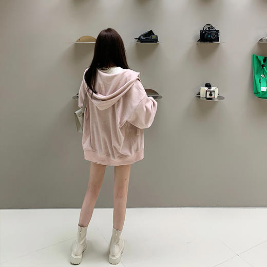 金蘑菇菇【水蜜桃子】高定设计师款卫衣套装慵懒显瘦上衣半裙套装 商品图4