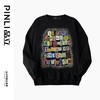 PINLI品立2024秋季新款字母烫钻圆领卫衣潮牌休闲百搭套头男上衣BG243109011 商品缩略图5