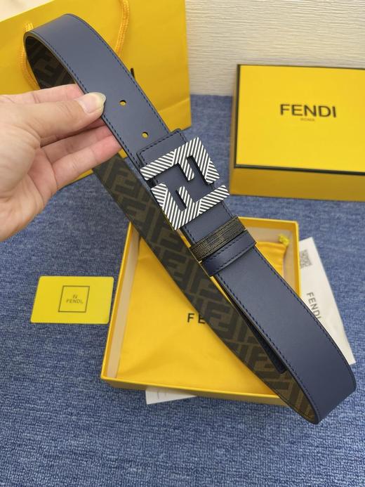 芬迪新款皮带原版双层F铆钉镀金表面金属扣支持NFC芯片扫描（CB） 商品图2