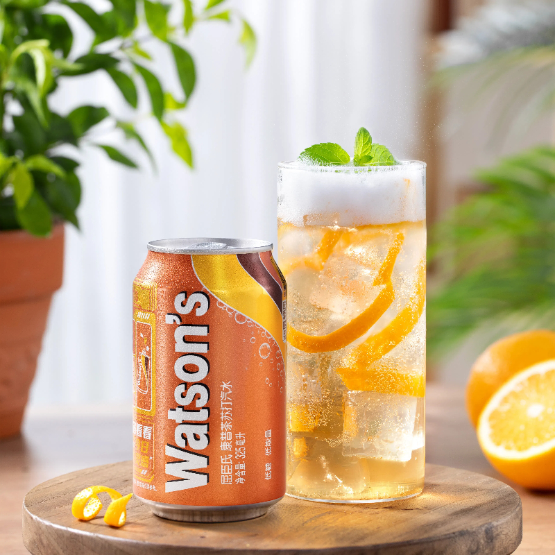 屈臣氏苏打汽水康普茶味气泡水325ml*8罐（拼团专用）