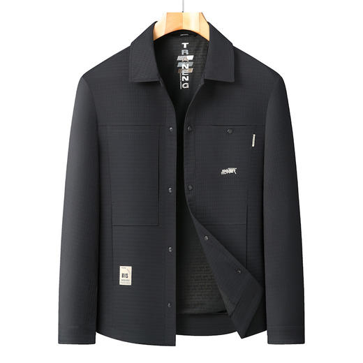 【DLS】大依优型大码翻领夹克外套加肥加大肥佬休闲上衣男士胖子 商品图0