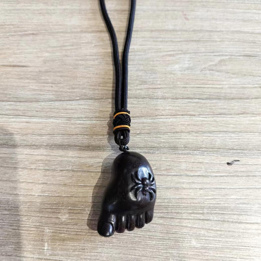 H084Y02知足常乐（小脚丫）°紫檀挂件 商品图0