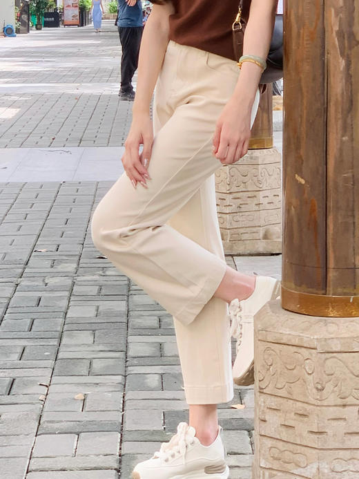 【百图lulu定制】【四面弹法棍裤】显腿直 四面弹 高品质 九分直筒牛仔裤 商品图4