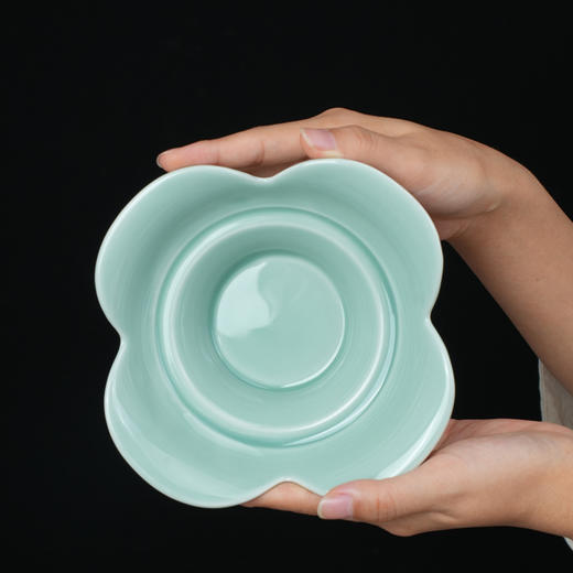 柿柿如意壶承/青瓷壶承铜承垫干泡台养壶盘茶壶托复古功夫茶具 商品图4