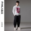 PINLI品立2024秋季新款男士潮牌休闲卫衣草莓熊烫钻宽松套头上衣BG243109013 商品缩略图1