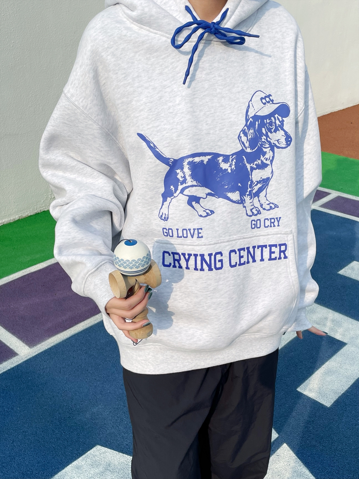 CryingCenter 棒球腊肠小狗卫衣 哭喊中心