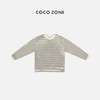 COCO ZONE撞色条纹T恤宽松百搭打底休闲长袖上衣24C10022 商品缩略图1