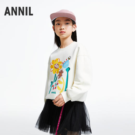 女童空气层暖卫衣安奈儿童装实体店同款AG431621 商品图1
