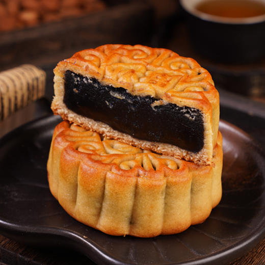 新会传统黑芝麻豆沙月饼125g*4 商品图0