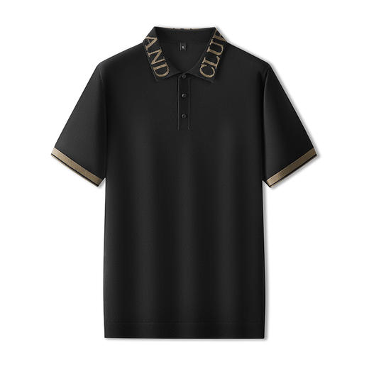 【新款DPF】大依优型翻领毛衣针织短袖背心休闲针织衫毛背心满印字母加肥加大上衣男士胖子大码毛衫t恤打底 商品图5