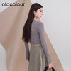 oldcolour欧珂新款时尚圆领长袖毛织套头衫女P450503A1 商品缩略图3