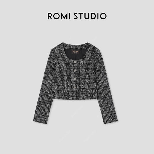 ROMI STUDIO“香榭丽舍”羊毛混纺花纱肌理感小香风外套431W5088 商品图5