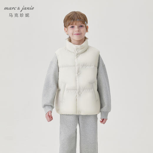 【三防】马克珍妮冬装新款男童美式校园加厚保暖羽绒服马甲231520 商品图2