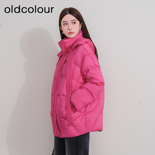 oldcolour欧珂冬季新款时尚短款长袖纯色中羽绒服女P460906A1 商品图1