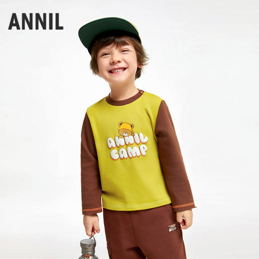 男童萌趣印花打底衫三季潮搭安奈儿童装实体店同款XB431721 商品图0