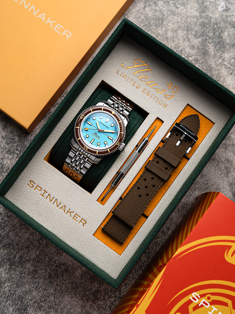 英国SPINNAKER三角帆限量版复古潜水机械表5033限量版40壳径