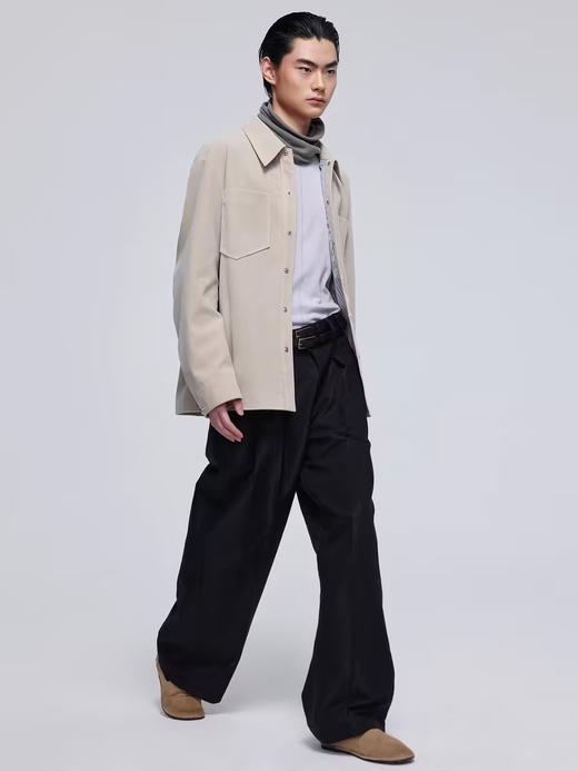 Simple Project/Y24138/翻领麂皮绒衬衫外套 商品图1