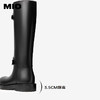 MIO米奥冬季牛皮革骑士靴潮流酷飒个性长筒靴厚底靴子女M245895323 商品缩略图4