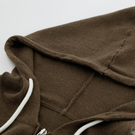 PG631斯尔丽24秋季新款含羊毛时尚拉链帽衫搭配背心两件套廓形针织衫 商品图4