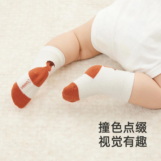 【商场同款】英氏儿童袜子秋冬羊毛袜子婴幼儿抗菌短袜新款 商品图2