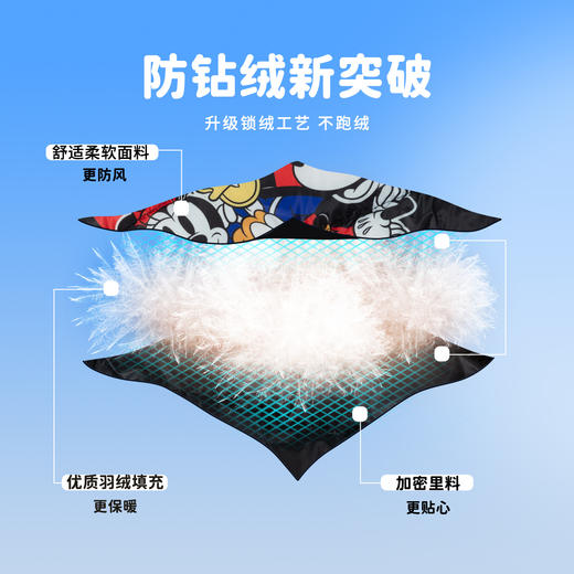 Disney/迪士尼【轻便可收纳】秋冬新款男童卡通羽绒外套轻暖连帽防风轻薄羽绒服
ZD4DS021 商品图6