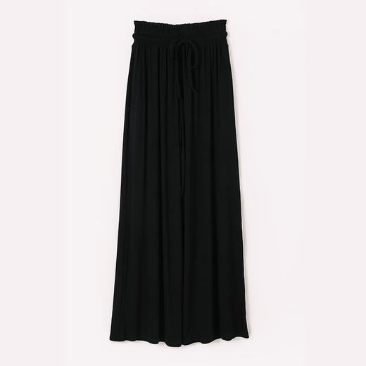 【舒适亲肤！宽腿阔腿裤】修身显瘦，松紧裤腰，弹力十足，旧穿不变形，高弹裙裤长款黑色，垂感阔腿裤薄款休闲长裤，高腰直筒裤女L 商品图5