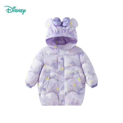 迪士尼【柔软蓬松】女童羽绒服24秋冬保暖儿童印花连帽防风保暖羽绒服ZD4DS010 商品图5