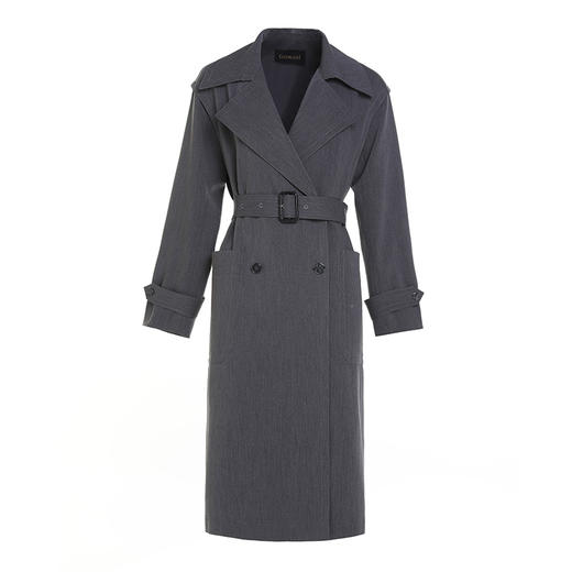 乔万尼风衣女款新款高级感英伦风中长款外套EM3A402 商品图4