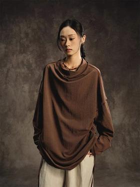 共和GongheRepub/GH24010/荡领落肩长袖t