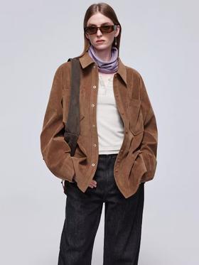 Simple Project/Y24138/翻领麂皮绒衬衫外套