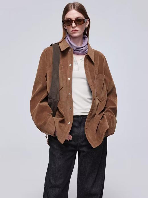 Simple Project/Y24138/翻领麂皮绒衬衫外套 商品图0