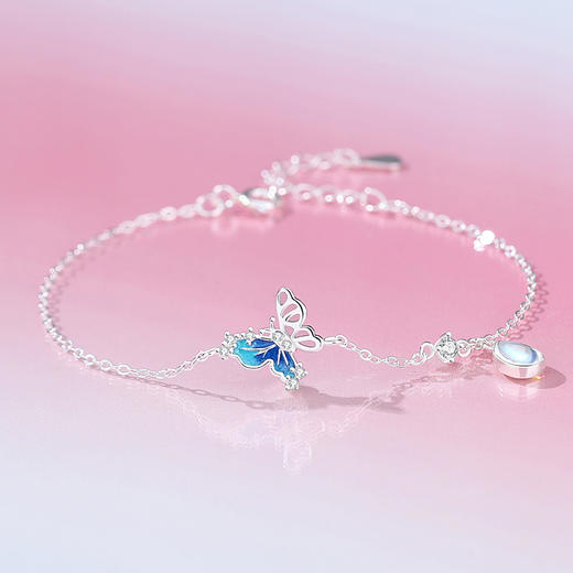 卡蒂罗/KADER 在逃公主系列 月光水滴蝴蝶手链 轻奢精致克莱因蓝梦幻可调节 女朋友闺蜜纪念日提礼物 商品图1