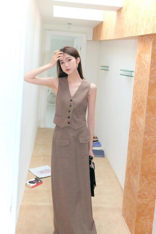 Kai & Kiera 复古帅气马甲半裙两件套装 18333 商品图6