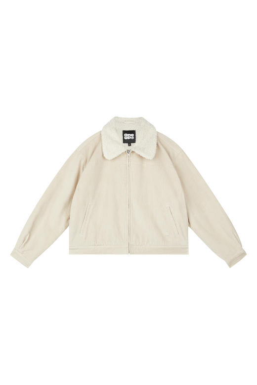 oneup灯芯绒羊羔绒翻领拉链棉服 商品图6
