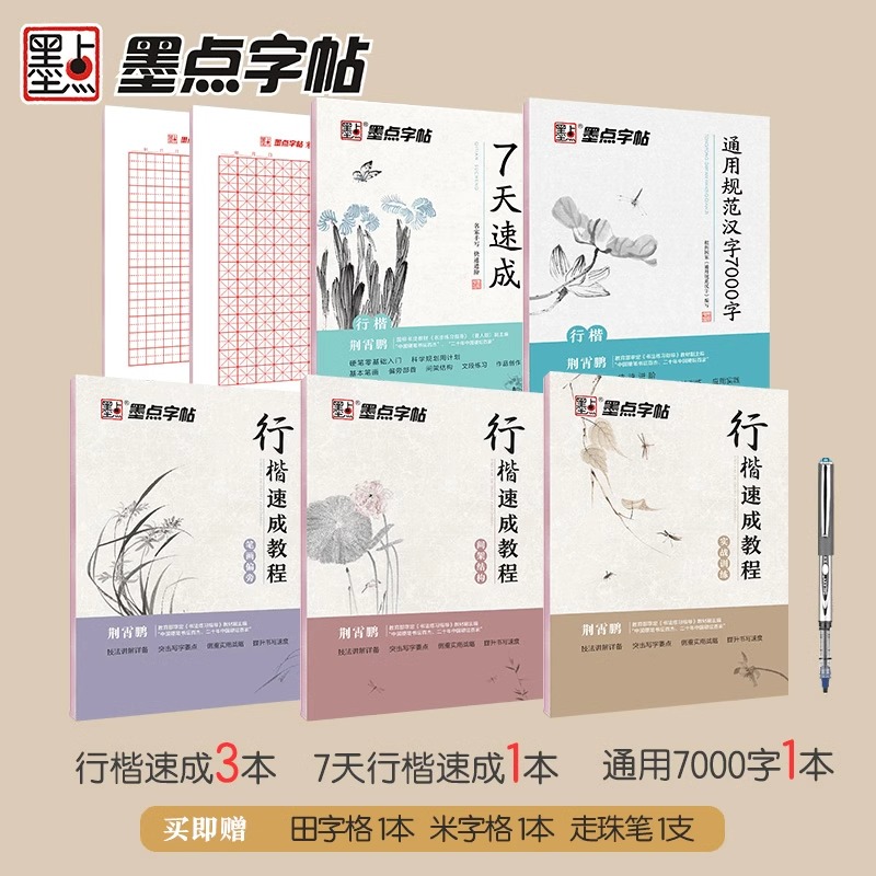 墨点字帖 行楷速成教程 荆霄鹏字帖成人学生临摹零基础入门教程硬笔书法
