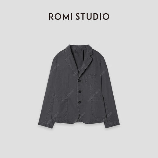 ROMI STUDIO “自我轮廓” 棉洗水做旧肌理感西装外套 441WG019 商品图3