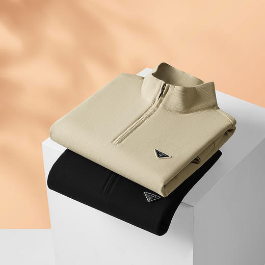 【新款DDP】大依优型大码立领拉链长袖卫衣加肥加大肥佬休闲宽松透气上衣打底男士胖子 商品图3