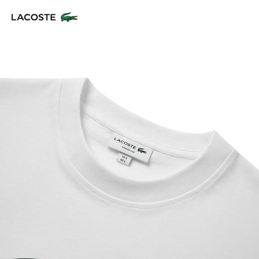LACOSTE法国鳄鱼男装新款纯棉圆领时尚舒适宽松短袖T恤TH2753-10 商品图3
