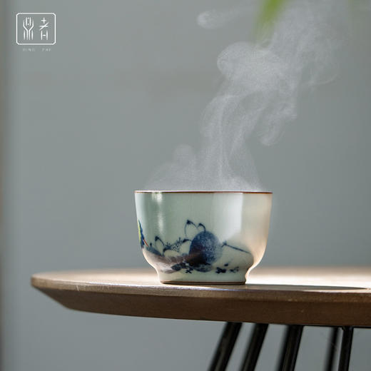 问鼎鼎者青花端合杯（缠枝莲）（虾趣）（一路清廉）（鸳鸯戏水）（缺货） 商品图2