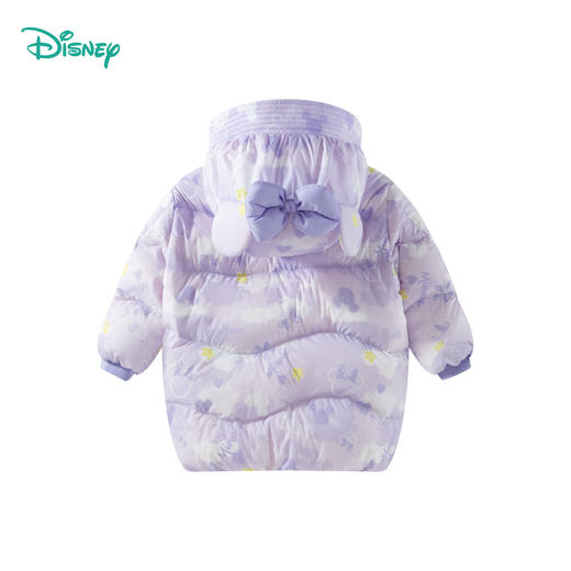 迪士尼【柔软蓬松】女童羽绒服24秋冬保暖儿童印花连帽防风保暖羽绒服ZD4DS010 商品图6