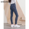 oldcolour欧珂冬季新款高腰直筒修身水洗牛仔长裤女P431106A1 商品缩略图4
