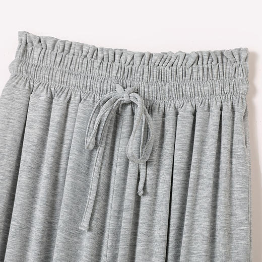 【舒适亲肤！宽腿阔腿裤】修身显瘦，松紧裤腰，弹力十足，旧穿不变形，高弹裙裤长款黑色，垂感阔腿裤薄款休闲长裤，高腰直筒裤女L 商品图3