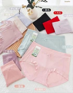 MH竹纤维女士素色大版内裤32993