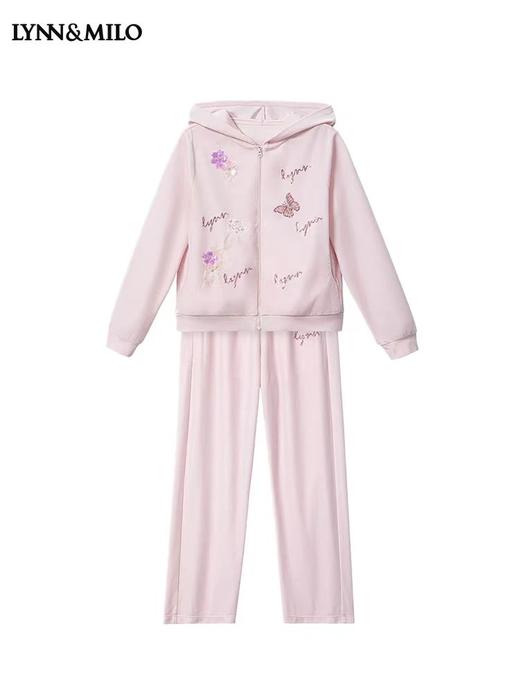 天空之城-LYNN&MILO灰色丝绒运动套装 商品图3