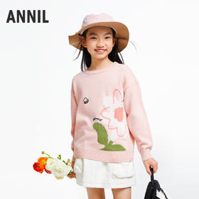 女童甜趣提花保暖毛衣安奈儿童装实体店同款AG434525