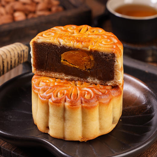 【中秋积分兑换】新会陈皮蛋黄豆沙月饼125g*4个 商品图2