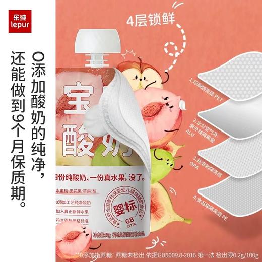 乐纯宝宝酸奶儿童辅食常温营养果泥酸奶水果多口味酸奶 商品图4